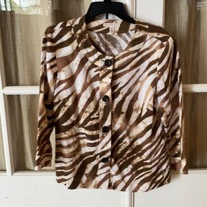 JM Collection Jacket/ Blazer Animal print Size 12P